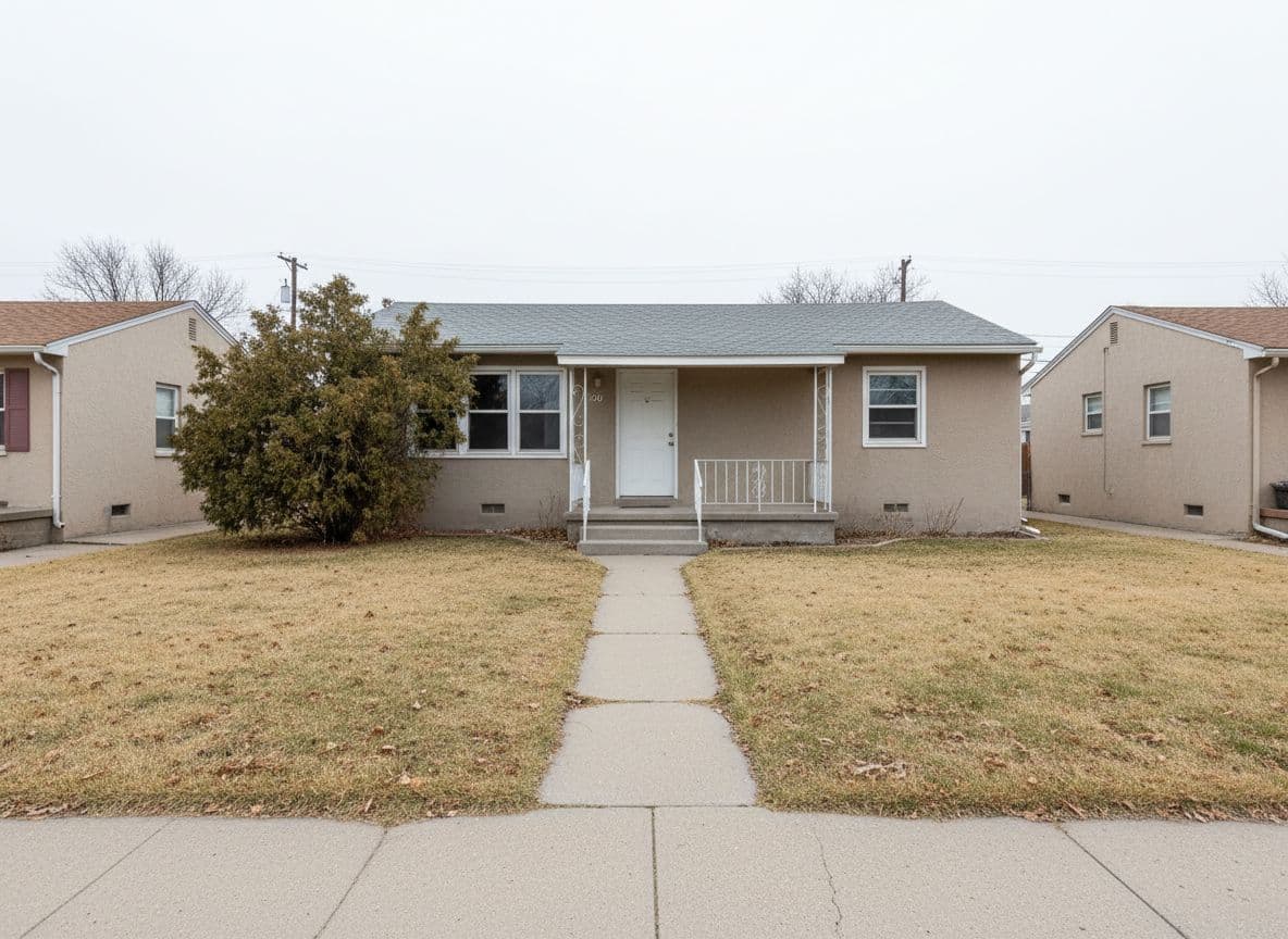 Front yard before FlorAI curb appeal makeover