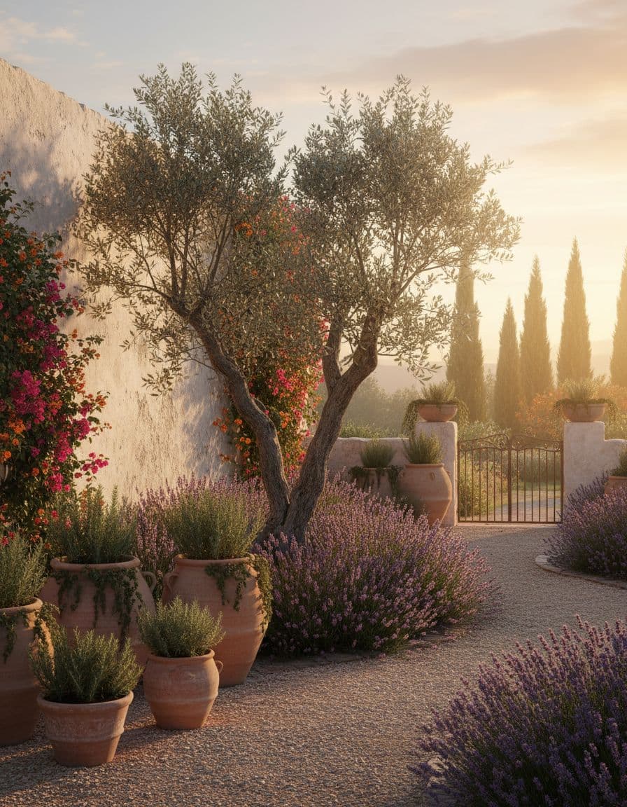 Mediterranean garden preview generated by FlorAI AI Garden Design